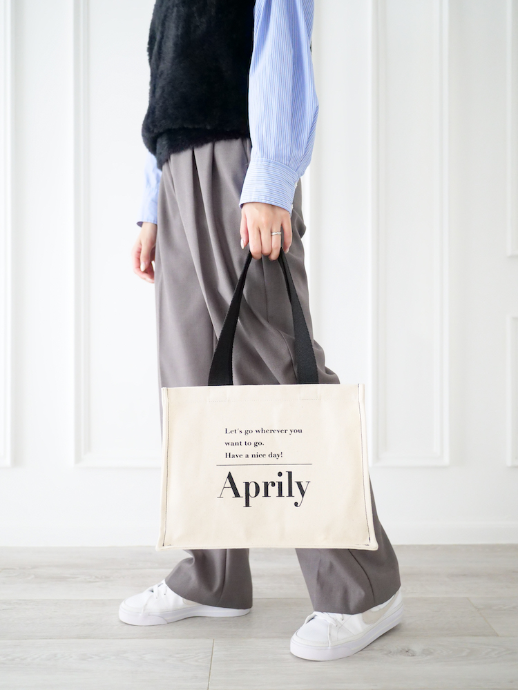 Aprily / Aprilyロゴキャンバストートバッグ